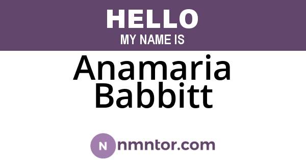 Anamaria Babbitt