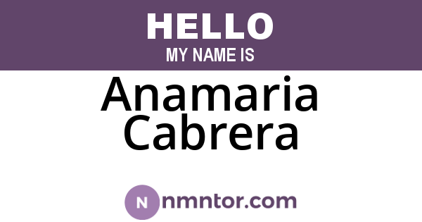 Anamaria Cabrera