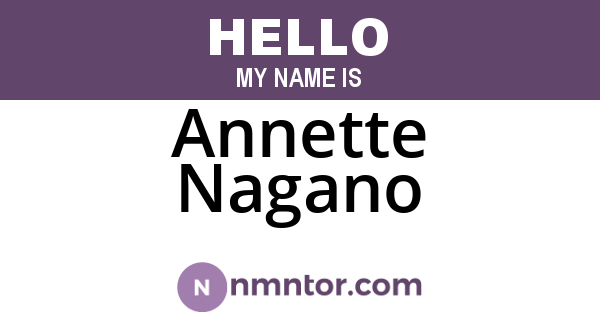 Annette Nagano