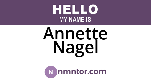Annette Nagel