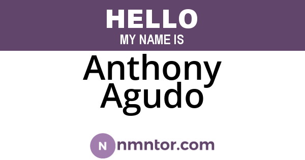 Anthony Agudo