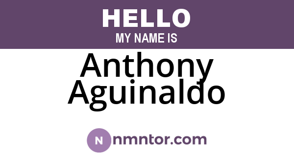 Anthony Aguinaldo