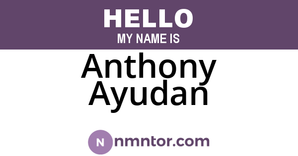 Anthony Ayudan