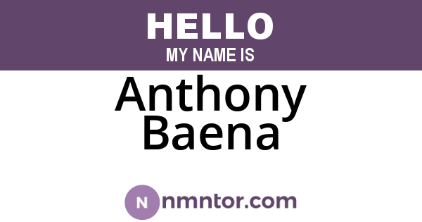 Anthony Baena