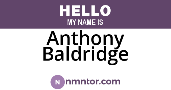 Anthony Baldridge