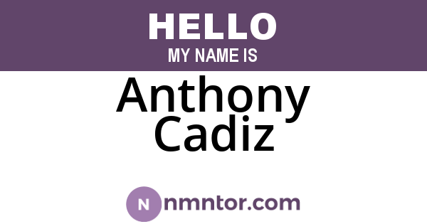 Anthony Cadiz