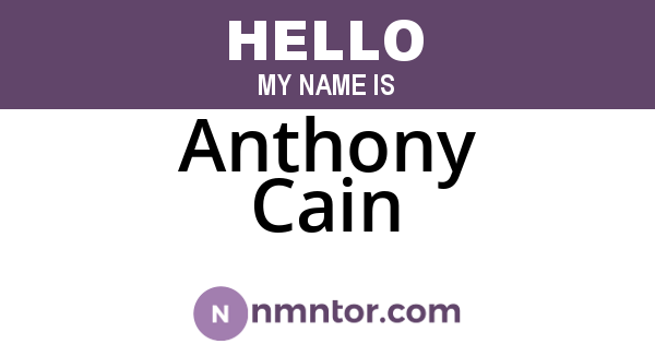 Anthony Cain