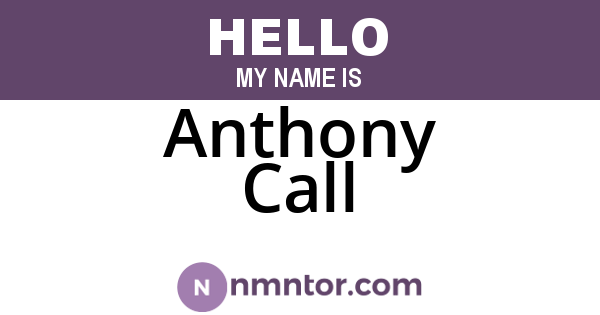 Anthony Call