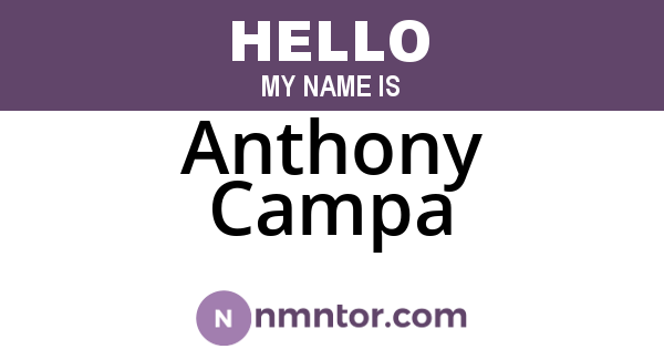 Anthony Campa