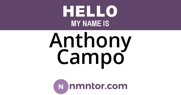 Anthony Campo