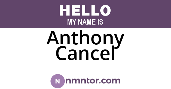 Anthony Cancel