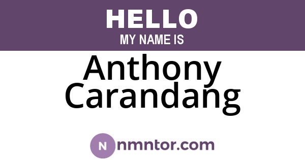 Anthony Carandang
