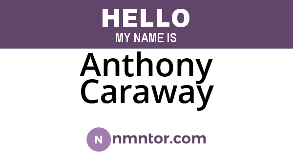 Anthony Caraway
