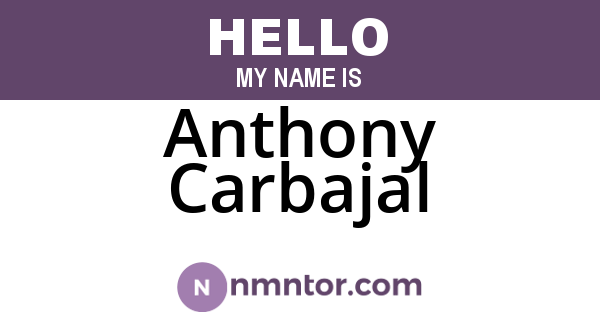 Anthony Carbajal