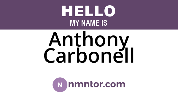 Anthony Carbonell