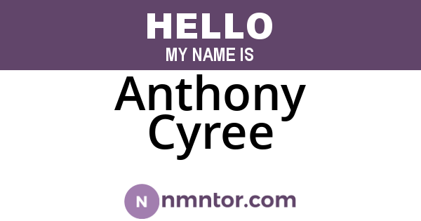 Anthony Cyree
