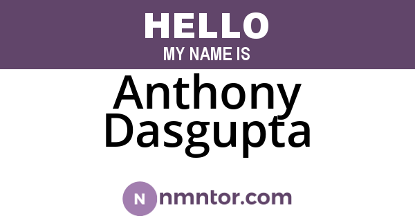 Anthony Dasgupta