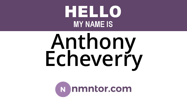 Anthony Echeverry