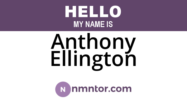 Anthony Ellington