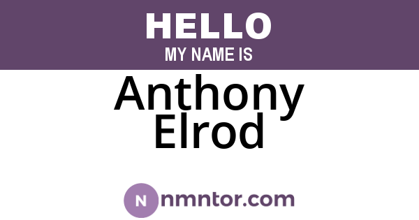 Anthony Elrod