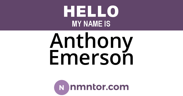 Anthony Emerson