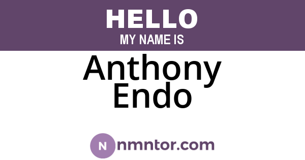 Anthony Endo