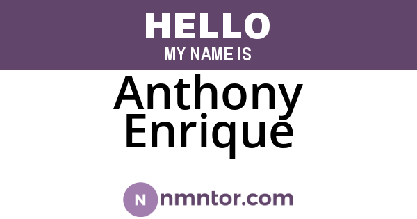 Anthony Enrique
