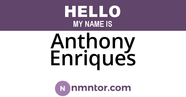 Anthony Enriques