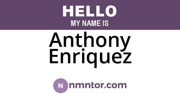 Anthony Enriquez