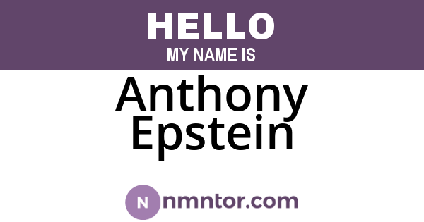 Anthony Epstein