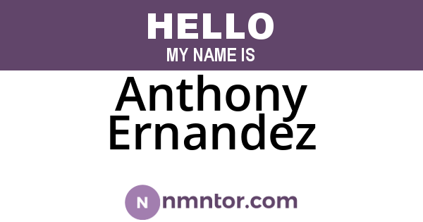 Anthony Ernandez
