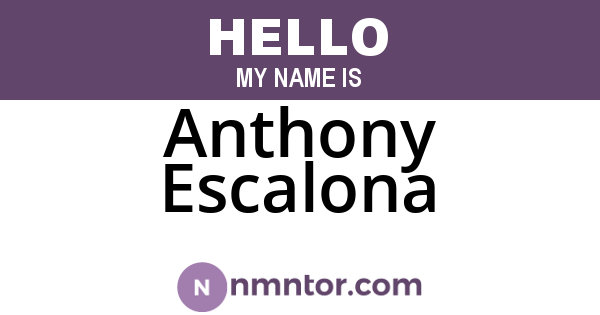 Anthony Escalona