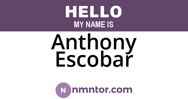 Anthony Escobar