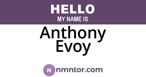 Anthony Evoy