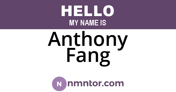 Anthony Fang