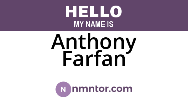 Anthony Farfan