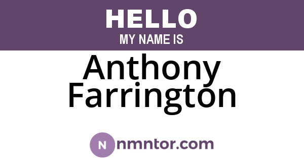 Anthony Farrington
