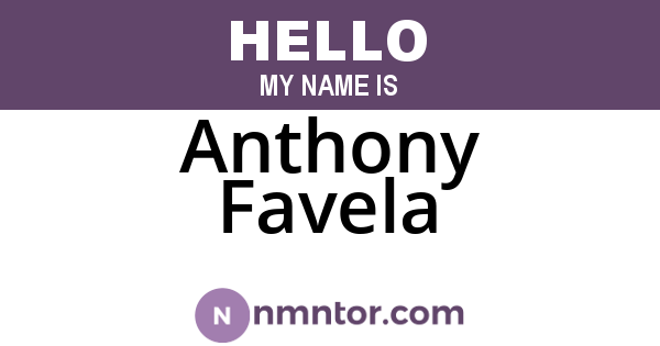 Anthony Favela
