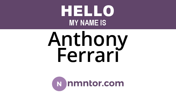 Anthony Ferrari