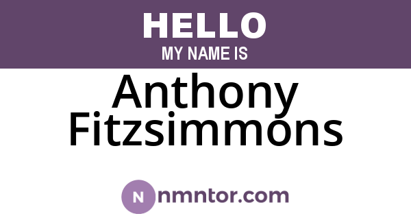 Anthony Fitzsimmons