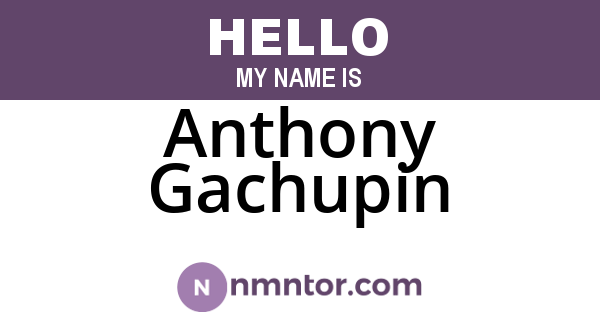 Anthony Gachupin