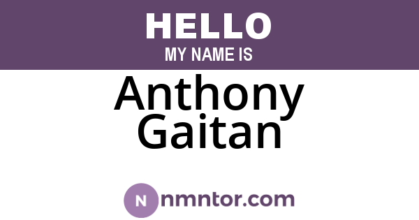 Anthony Gaitan