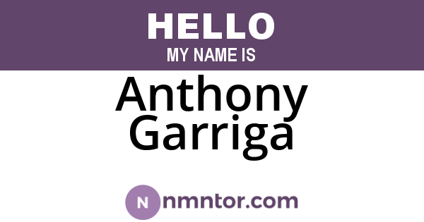 Anthony Garriga