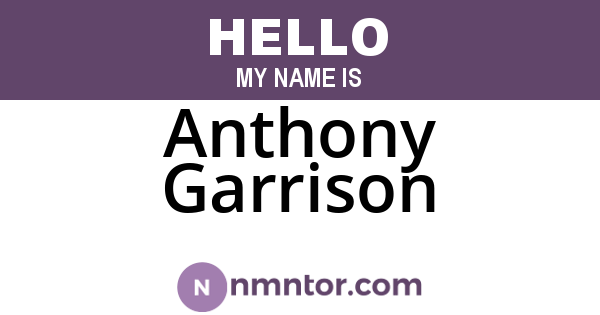 Anthony Garrison