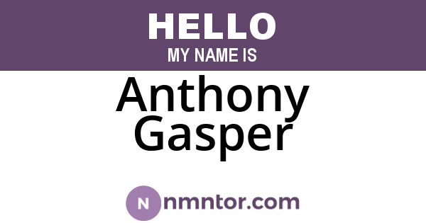 Anthony Gasper