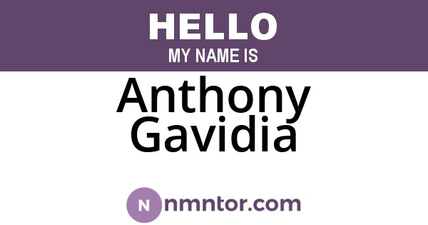 Anthony Gavidia