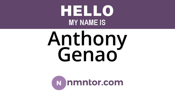 Anthony Genao