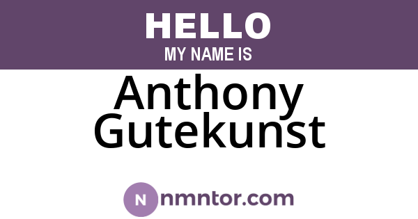 Anthony Gutekunst