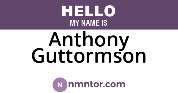 Anthony Guttormson