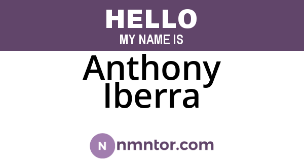 Anthony Iberra